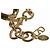 Valentino Bracciale in metallo con catena e logo V in oro D'oro - vista 3
