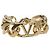 Valentino Bracciale in metallo con catena e logo V in oro D'oro - vista 4