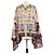 Cape-Bluse mit Schnecken- und Blumenmuster in Hellrosa Biyan Pink