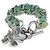 Chanel Bracciale CC con Charm Portafortuna in Catena Verde/Argento