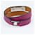 Hermès Pulseira de couro de dupla volta banhada a paládio Violet Rivale Roxo  - vista 3