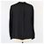 Camicia nera a maniche lunghe plissettata Hermès Nero - vista 3