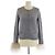 Cardigan grigio in maglia con rifinitura in shearling di Prada
