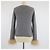 Cardigan grigio in maglia con rifinitura in shearling di Prada - vista 3