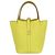 Borsa Picotin Lock 18 in alligatore Mimosa/Lime e pelle Clémence di Hermès D'oro