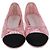 Bailarinas Chanel de punta cap toe rosa/negro con lazo