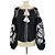 Autre Marque Blusa negra con borlas bordadas March II Negro