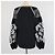 Autre Marque Blusa negra con borlas bordadas March II Negro - vista 3