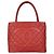 Borsa Madallion in caviar trapuntato rosso Chanel