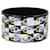 Hermès Bracciale Extra Larghezza Collier De Print PVD Nero/Multicolore Hermes