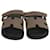 Hermès Hermes Etoupe Gray Epsom Chypre Sandals Taupe Leather  ref.2379612