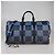 Borsa Keepall 50 Bandoulière in tela Damier Graphite/Blu Louis Vuitton Damier ebene - vista 3