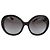 Schwarze gradient Perlen runde Sonnenbrille von Chanel