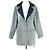 Giacca dettagliata in denim blu e tweed con colletto e tasche Chanel