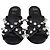 Mules cloutées Spika Club noires Christian Louboutin