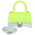 Balenciaga Neon Green Croc Embossed XS Hourglass Top Handle Bag Leather  ref.2380036