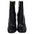 Schwarze Python-Absatzstiefeletten von Dries Van Noten