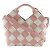 Piccola borsa a mano intrecciata Loewe Rosa Bianco