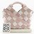 Piccola borsa a mano intrecciata Loewe Rosa Bianco - vista 20
