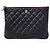Timeless Chanel Caviar Clutch Nuova Media (6332720) Nero