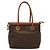 Céline Borsa a mano in tela Macadam CELINE in pelle PVC marrone oro Auth 132898 D'oro - vista 2