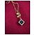 Collana Fendi placcata oro con cubo nero D'oro - vista 2