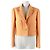Chaqueta de tweed, lana y nylon a medida de Chanel Naranja