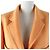 Chaqueta de tweed, lana y nylon a medida de Chanel Naranja - vista 4