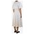 Altuzarra Vestido fluido crema con cinturón marrón - talla UK 10 - vista 2