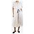 Altuzarra Vestido fluido crema con cinturón marrón - talla UK 10 - vista 3