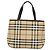 Borsa a mano in PVC beige con motivo Nova Check di BURBERRY Argento Auth ki5862 - vista 16