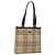 Burberry Borsa Tote Nova Check in PVC Beige Auth BA4094