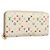 LOUIS VUITTON Monogram Multicolor Zippy Wallet White M60241 LV Auth ki5819