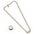 Collana Anello Christian Dior Set di 2 Metallo Tono Argento e Oro Auth yk18632