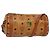 Borsa a spalla MCM Logogram Vicetos in pelle PVC marrone oro Auth BA4155 D'oro