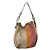 Borsa a Spalla Loewe Tela Stampata Arancione Beige Rosa Multicolore