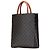 Céline Cabas vertical en toile enduite Triomphe petit modèle marron de Celine Marron foncé - vue 2
