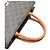 Céline Cabas vertical en toile enduite Triomphe petit modèle marron de Celine Marron foncé - vue 5
