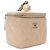 Chanel Mini Vanity Case in Caviar Iridescente Marrone Trapuntato con Catena e Perla in Alto Beige - vista 2