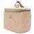 Chanel Mini Vanity Case in Caviar Iridescente Marrone Trapuntato con Catena e Perla in Alto Beige - vista 3