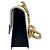 Chanel Trapeze Bianco/Marino Pelle di Pecora Oro Blu - vista 5