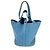 Borsa a mano in pelle blu Taurillon Clemence Picotin 22 MM di Hermès - vista 2