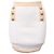 Falda Mini de Punto Embellecida con Botones Balmain en Viscosa Blanca Blanco Crudo