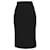  Alexander Mcqueen High-Waisted Fitted Midi skirt in Black Viscose Cellulose fibre  ref.2392267
