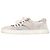 Sneakers basse Chanel CC in suede grigio e mesh - vista 4