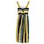 Gestreiftes Midi-Kleid aus mehrfarbigem Seidenstoff von Dolce & Gabbana Mehrfarben - Ansicht 3