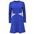 Sandro Spitzen-Ausschnittkleid aus blauer Polyester