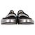 Mocassini Chanel CC in pelle nera e argento metallico - vista 2
