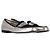 Mocassini Chanel CC in pelle nera e argento metallico - vista 4