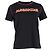 Camiseta de algodão preta com logo bordado Moschino